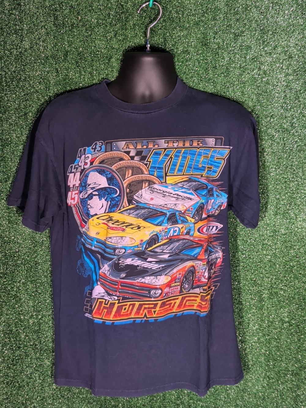 Vintage 2001 Kyle Petty All The Kings Mens Shirt Large Two Sided